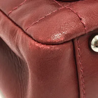 Pre-owned Chanel Red Color Leather Shoulder Bag Tote Bag ()