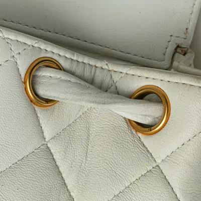 Pre-owned Chanel White Leather Backpack ()
