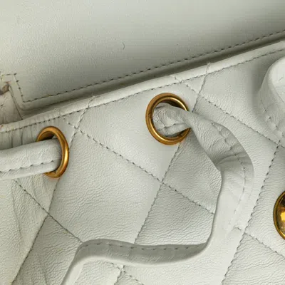 Pre-owned Chanel White Leather Backpack ()