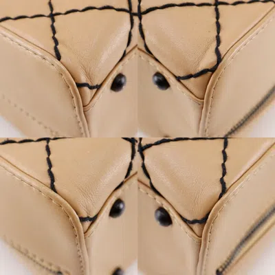 Pre-owned Chanel Wild Stitch Beige Leather Tote Bag () In Sand
