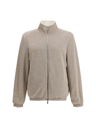 Brunello Cucinelli Reversible Zip-up Lightweight Jacket In White