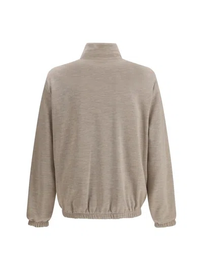 Brunello Cucinelli Reversible Zip-up Lightweight Jacket In White