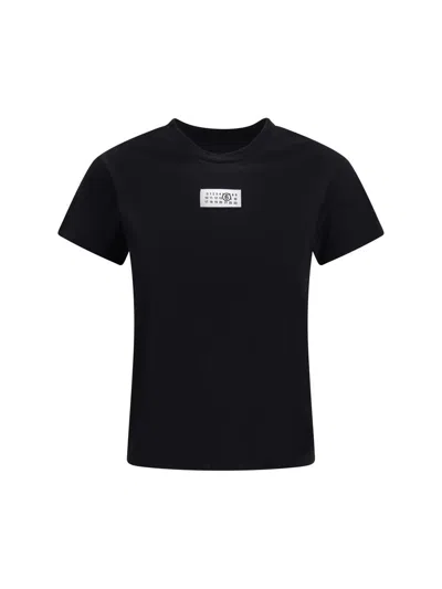 Mm6 Maison Margiela Numeric Signature Mm6 T-shirt In Black