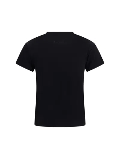 Mm6 Maison Margiela Numeric Signature Mm6 T-shirt In Black