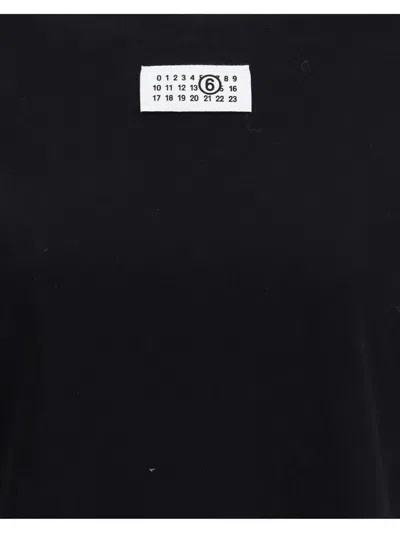 Mm6 Maison Margiela Numeric Signature Mm6 T-shirt In Black