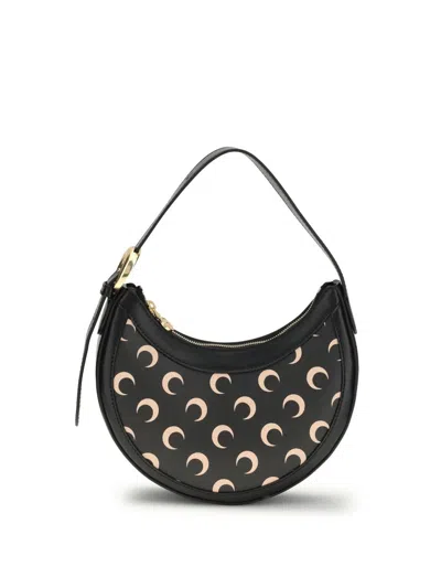 Marine Serre Moon Mini Shoulder Bag In Black
