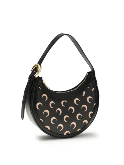 Marine Serre Moon Mini Shoulder Bag In Black