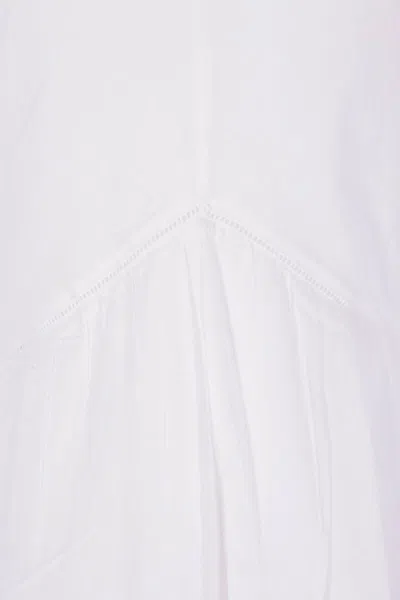 Isabel Marant Étoile Vasma Cotton Voile Dress Maxi Backless In White
