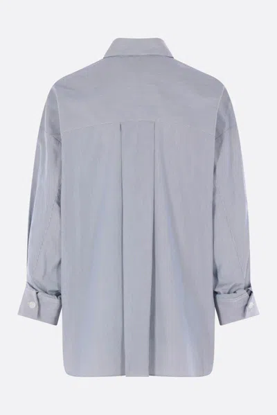 Twp Asymmetrical Striped Shirt In Blue