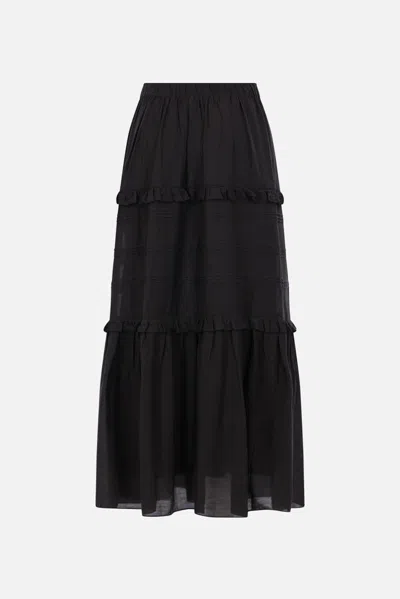 Isabel Marant Étoile Ruffled Tiered Maxi Skirt In Black