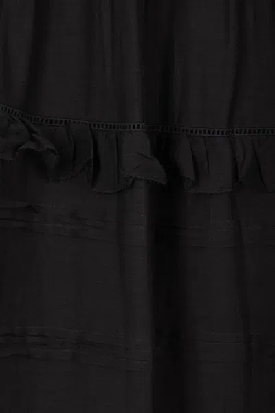 Isabel Marant Étoile Ruffled Tiered Maxi Skirt In Black