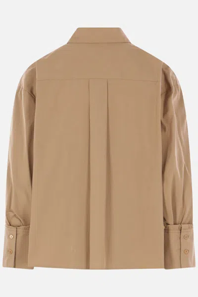 Twp Next Morning Cotton Button-up Shirt In Brown