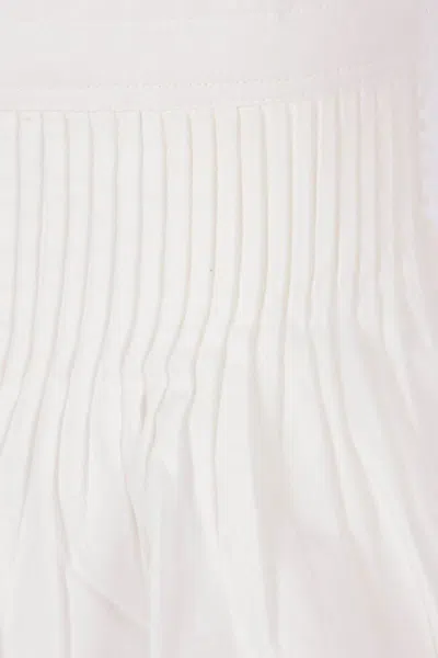 Isabel Marant Cybila Gathered Cotton Shorts In White