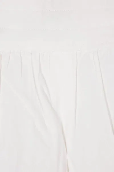 Isabel Marant Cybila Gathered Cotton Shorts In White
