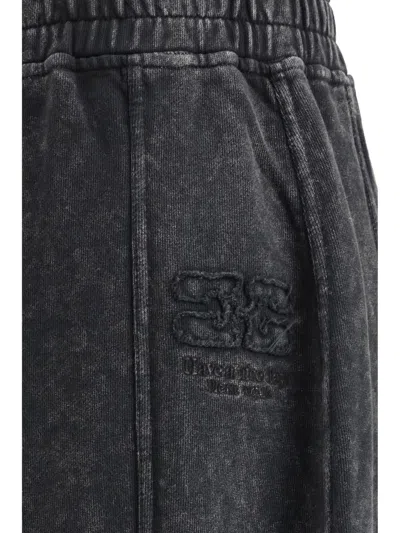 Ganni Isoli Embroidered Sweatpants In Blue