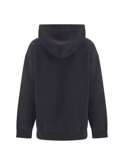 Ganni Black Fabric Sweatshirt In Black