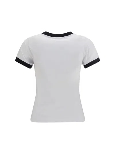 Ganni Women Cropped Kitty T-shirt In White