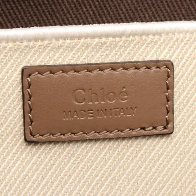 Pre-owned Chloé Beige Brown Canvas Leather Tote Bag () In Multi