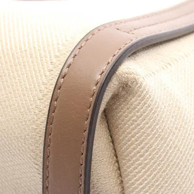 Pre-owned Chloé Beige Brown Canvas Leather Tote Bag () In Multi