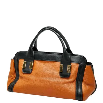 Pre-owned Chloé Black Brown Leather Shoulder Bag Tote Bag () In Multi