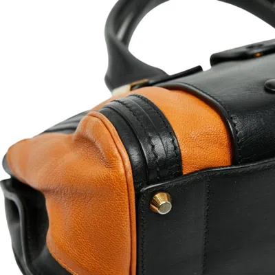 Pre-owned Chloé Black Brown Leather Shoulder Bag Tote Bag () In Multi