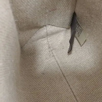 Pre-owned Chloé Blue White Linen Canvas Leather Tote Bag () In Multi