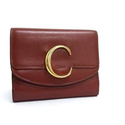 Pre-owned Chloé Brown Leather Wallet (tri-fold) ()