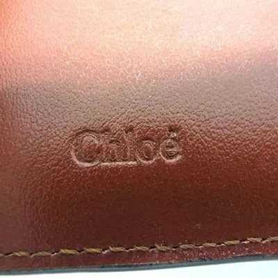 Pre-owned Chloé Brown Leather Wallet (tri-fold) ()