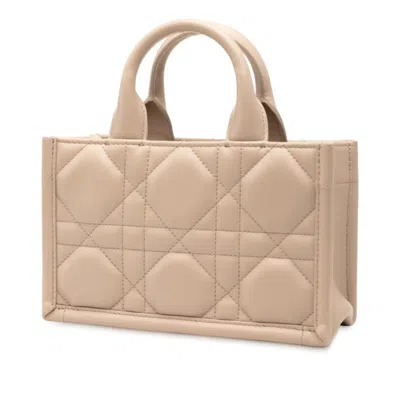 Pre-owned Dior Christian  Beige Leather Shoulder Bag Tote Bag () In Sand