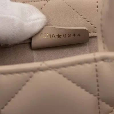 Pre-owned Dior Christian  Beige Leather Shoulder Bag Tote Bag () In Sand