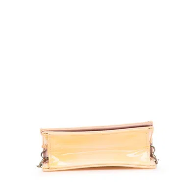 Pre-owned Dior Christian  Beige Patent Leather Shoulder Bag () In Sand
