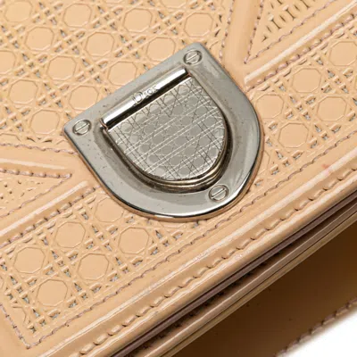 Pre-owned Dior Christian  Beige Patent Leather Shoulder Bag () In Sand