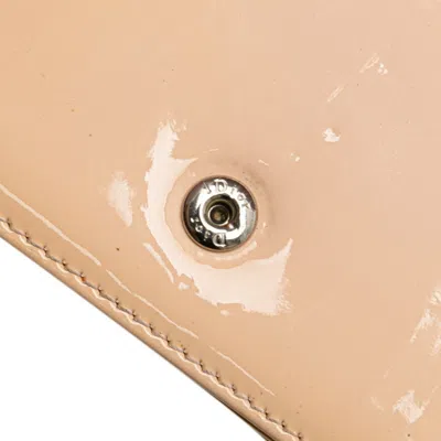 Pre-owned Dior Christian  Beige Patent Leather Shoulder Bag () In Sand