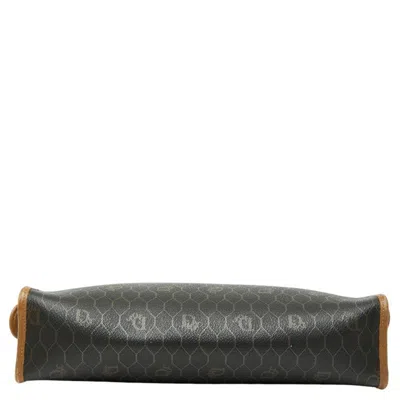 Pre-owned Dior Christian  Black Brown Pvc Leather Clutch Bag () In Multi