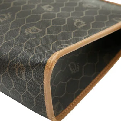 Pre-owned Dior Christian  Black Brown Pvc Leather Clutch Bag () In Multi