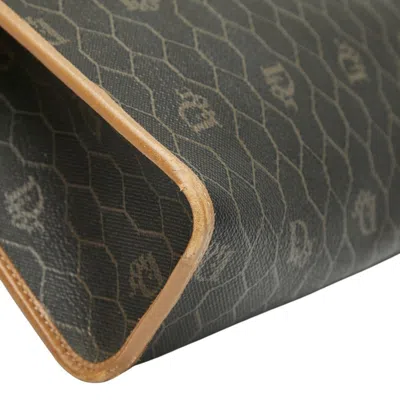 Pre-owned Dior Christian  Black Brown Pvc Leather Clutch Bag () In Multi