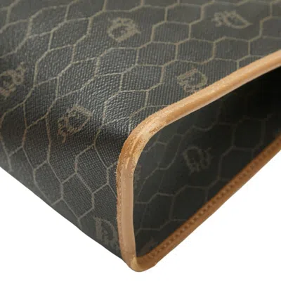 Pre-owned Dior Christian  Black Brown Pvc Leather Clutch Bag () In Multi