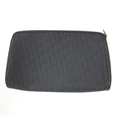 Pre-owned Dior Christian  Black Canvas Clutch Bag ()