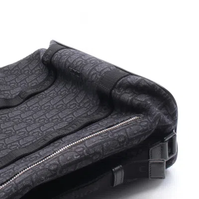 Pre-owned Dior Christian  Black Canvas Leather Backpack ()