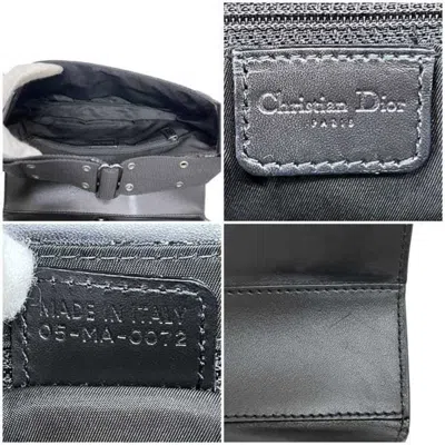 Pre-owned Dior Christian  Black Canvas Leather Shoulder Bag ()
