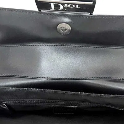 Pre-owned Dior Christian  Black Canvas Leather Shoulder Bag ()