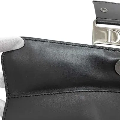 Pre-owned Dior Christian  Black Canvas Leather Shoulder Bag ()