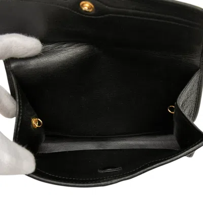 Pre-owned Dior Christian  Black Gold Leather Shoulder Bag () In Multi