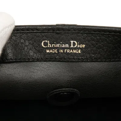 Pre-owned Dior Christian  Black Gold Leather Shoulder Bag () In Multi