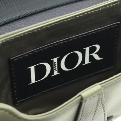 Pre-owned Dior Christian  Black Khaki Nylon Leather Fanny Pack Saddle Bag () In Multi