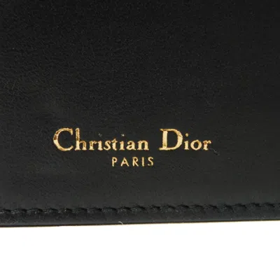 Pre-owned Dior Christian  Black Leather Long Wallet (bi-fold) ()