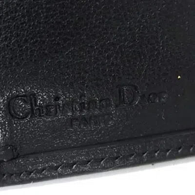 Pre-owned Dior Christian  Black Leather Long Wallet (bi-fold) ()