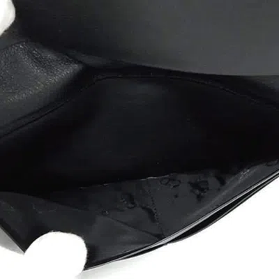 Pre-owned Dior Christian  Black Leather Long Wallet (bi-fold) ()