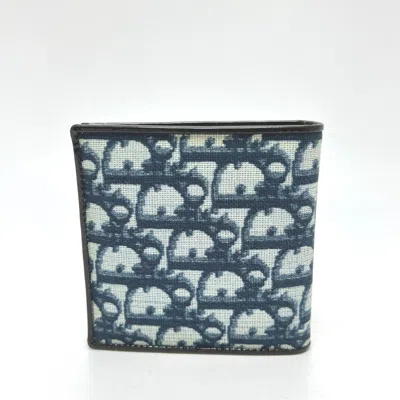 Pre-owned Dior Christian  Blue Pvc Wallet (bi-fold) ()