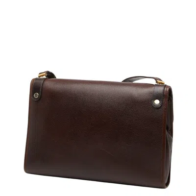 Pre-owned Dior Christian  Brown Leather Shoulder Bag ()